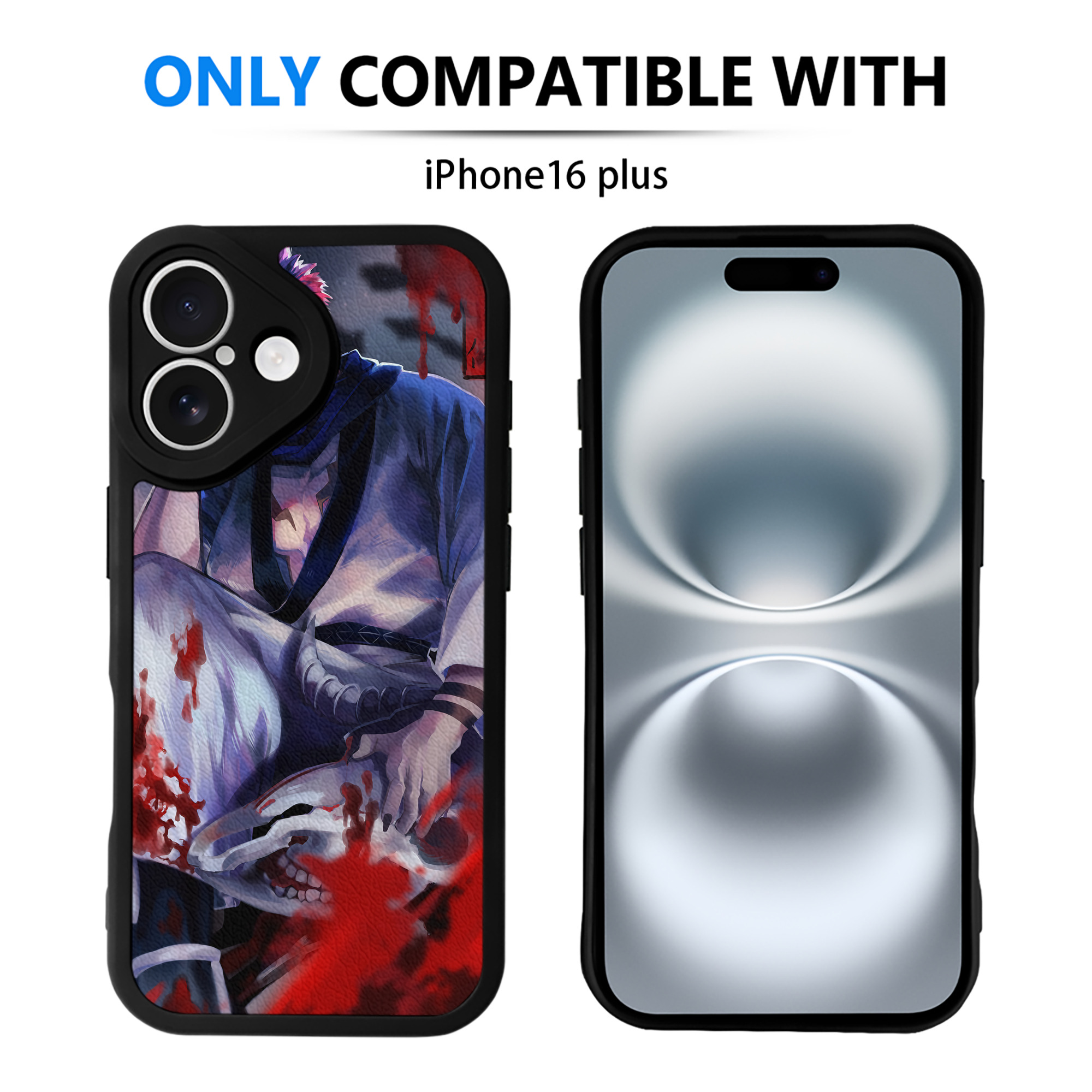 （画像用） 呪術廻戦 Jujutsu Kaisen 【iPhone 16シリーズ対応】シリコンスマホケース（レザー調） 材質：シリコン